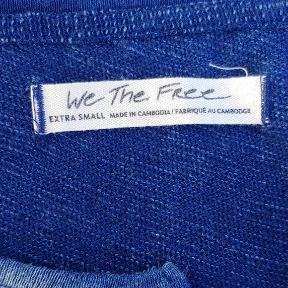 Free People Oversize Sleeveless Denim Color Knit Top by We The Free line XS - Picture 11 of 13